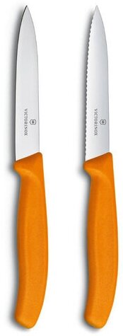 Набор Victorinox кухонный, 2 предмета, лезвие прямое и волнистое, оранжевый