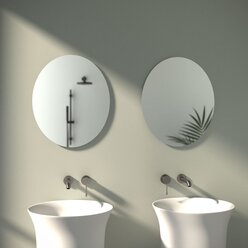 Зеркало настенное Овальное EDGE EVOFORM 50х60 см, для гостиной, прихожей, спальни, кабинета и ванной комнаты, SP 9971