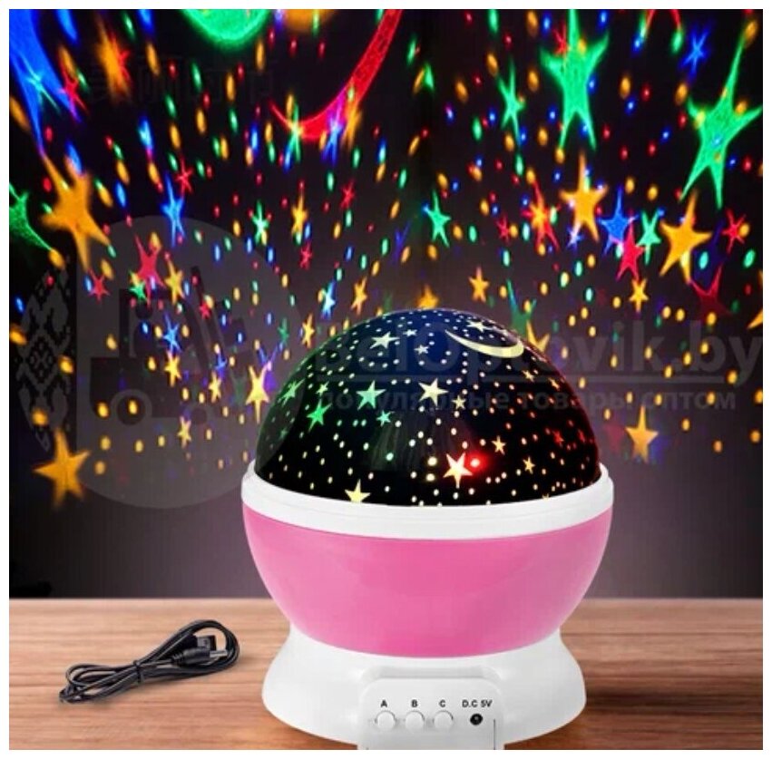 Ночник проектор звёздного неба Star master (Розовый)/подарок на любой праздник - фотография № 15