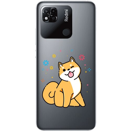 Силиконовый чехол Mcover для Xiaomi Redmi 10A с рисунком Собака Сиба-ину силиконовый чехол mcover для apple iphone 14 plus с рисунком собака сиба ину