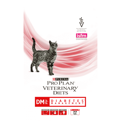 Сухой корм для кошек Purina Pro Plan Veterinary Diets DM St/Ox DIABETES MANAGEMENT, при сахарном диабете, 4 шт. х 1.5 кг