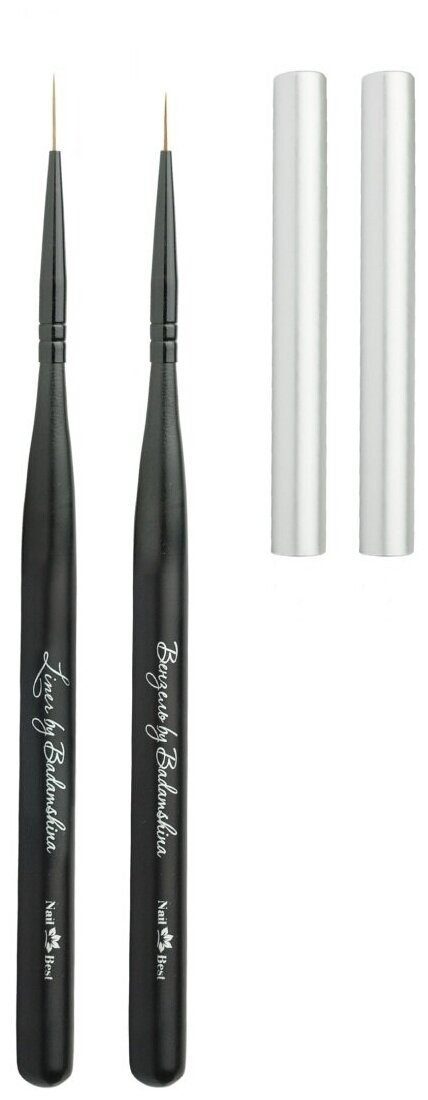 фото Набор кистей Вензель+Liner с колпачком Nail Best
