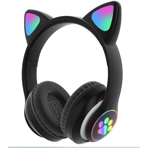 Наушники беспроводные Bluetooth TWS наушникиДетские наушники Беспроводные наушники Наушники со светящимися ушками черные 63200₽