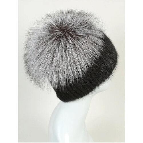 Шапка бини , размер 59, серый