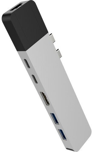 USB-концентратор HyperDrive NET 6-in-2 (GN28N), разъемов: 4 Silver