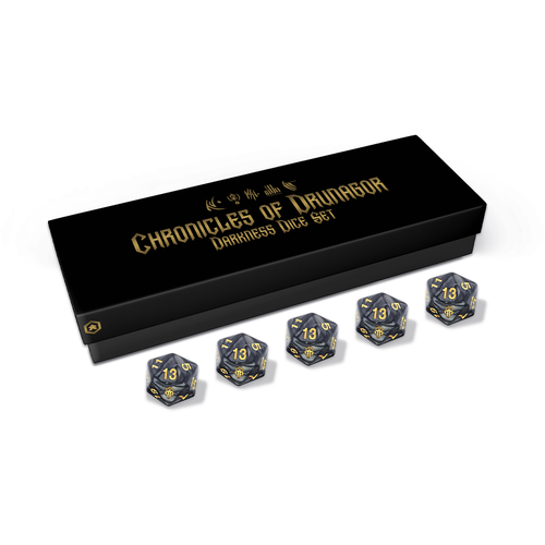 Chronicles of Drunagor. Age of Darkness. Dice Set / Хроники Друнагора. Эпоха Тьмы. Набор кубиков настольная игра lavkagames глен мор ii с дополнением игры горцев glen more ii chronicles set