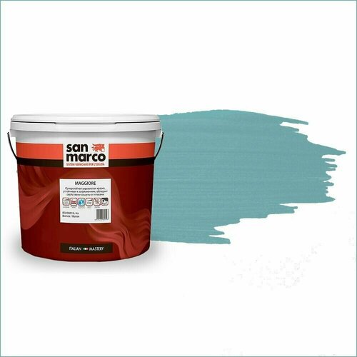 Акриловая суперстойкая матовая краска SAN MARCO Maggiore, 4 литра, цвет 040B