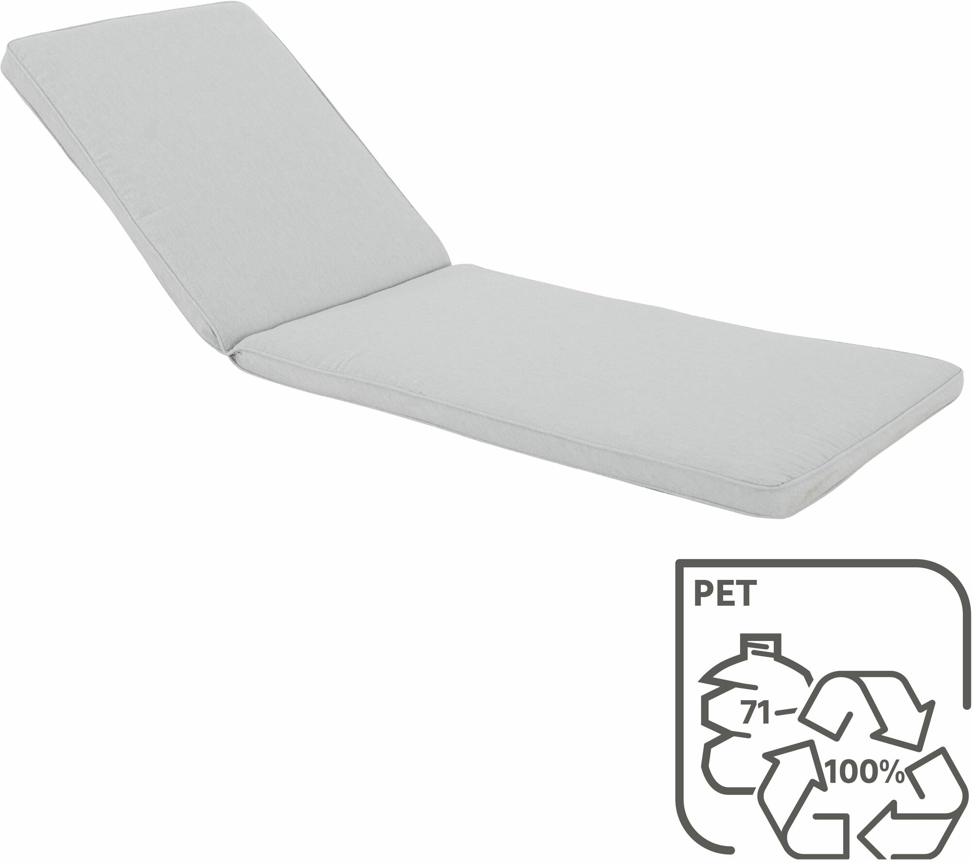 Подушка для шезлонга Naterial Reseat 190x65x5 см жемчужный - фотография № 4