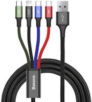 Кабель Baseus Fast 4-in-1 USB - Lightning + Type-C (2) + Micro USB 3.5A 1.2m Black (CA1T4-B01)