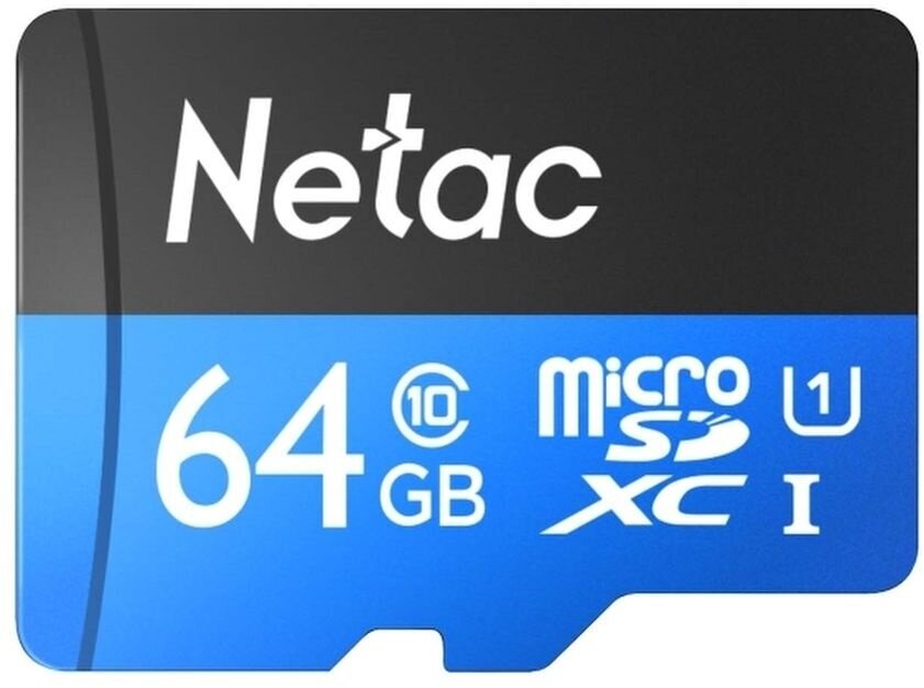 64Gb Карта памяти MicroSDXC NETAC P500 Class10 NT02P500STN-064G-R + adapter