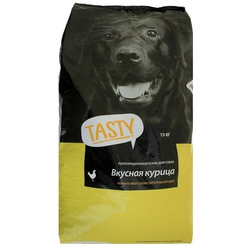 Сухой корм Tasty для взрослых собак, курица, 15 кг