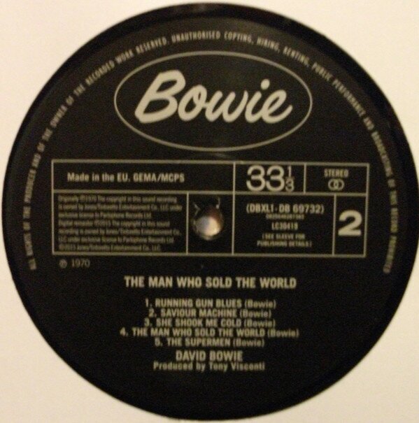 The Man Who Sold The World Виниловая пластинка Parlophone - фото №5