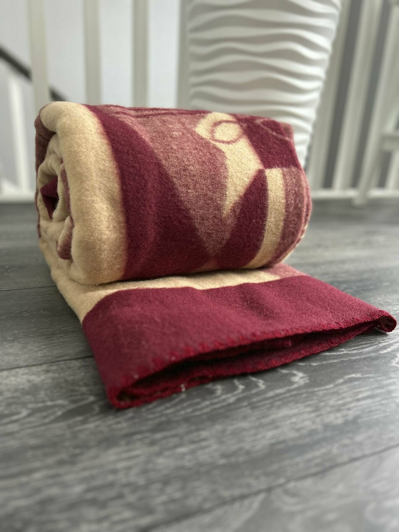 Одеяло байковое шерсть мериноса Кошки бордо евро 230 - фотография № 2