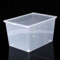Ящик для xранения с крышкой IDEA, 50 л, 53x38x30 см, цвет прозрачный, пластиковый контейнер Transparent