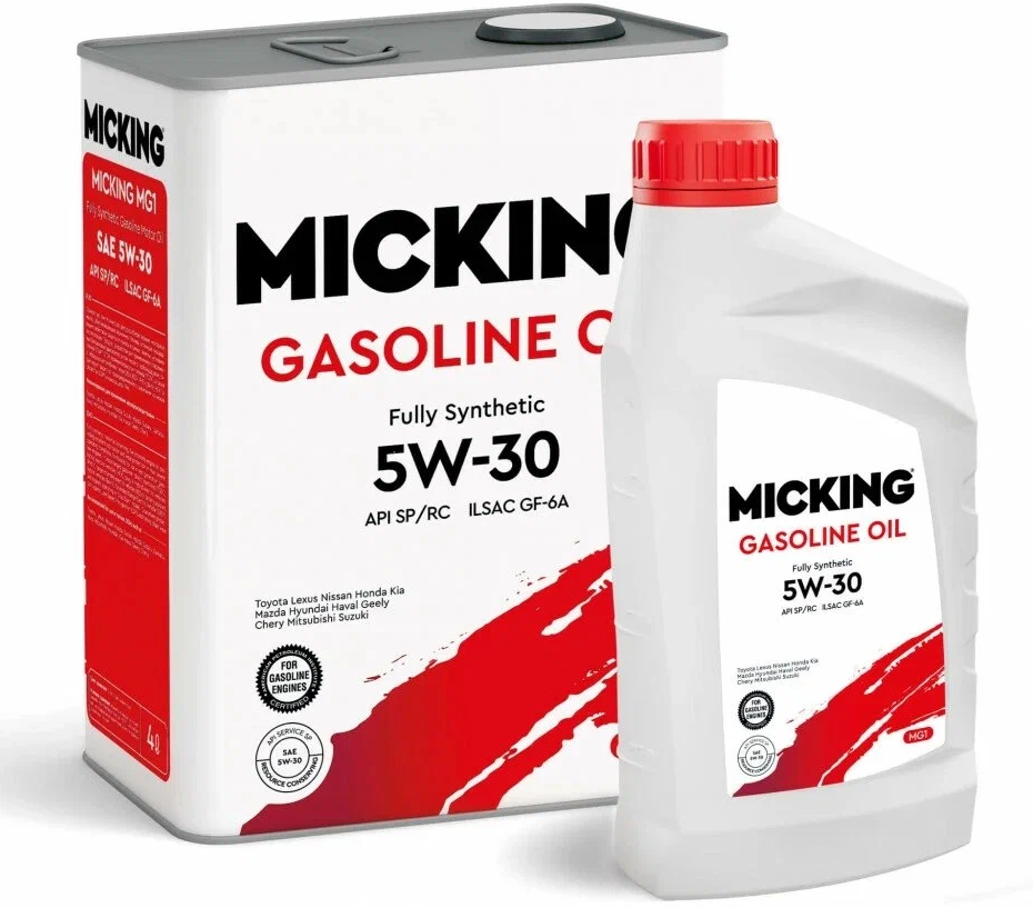 Моторное масло MICKING Gasoline Oil MG1 5W-30 синтетическое 5л