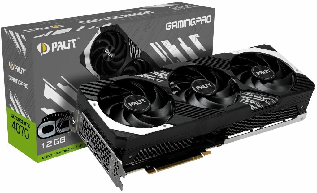 Видеокарта Palit RTX4070 GAMINGPRO OC 12GB GDDR6X 192bit