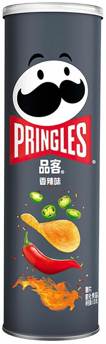 Картофельные чипсы Pringles Spicy со вкусом пряного перца (Китай), 110 г