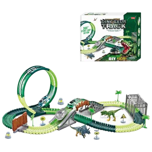 Трек Наша игрушка 651731 зеленый игровой набор автотрек в комплекте деталей предметов 127шт shantou gepai 7501