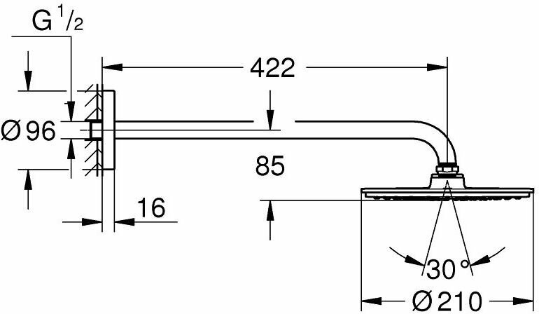 Верхний душ Grohe - фото №6