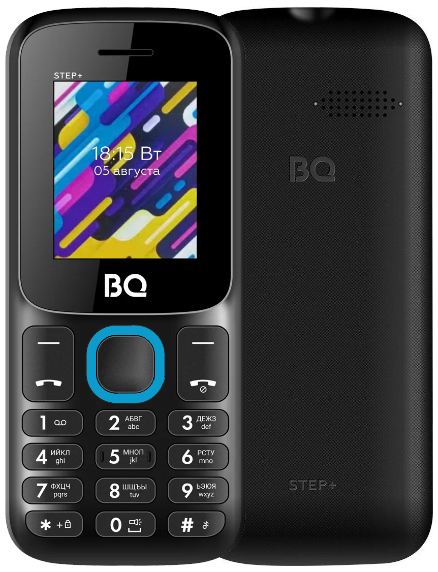 Телефон BQ 1848 Step+, черный / синий