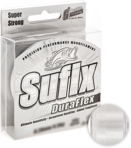 Леска Sufix Duraflex 0,18мм. 3,7кг. 150м. /прозрачный