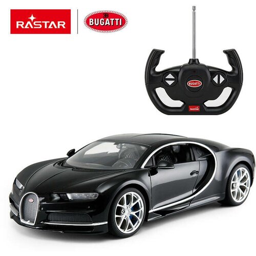 Игрушка на радиоуправлении Машина р/у 1:14 Bugatti Chiron Цвет Черный RASTAR 75700B гоночная машина rastar bugatti chiron 76100 1 24 18 9 см черный