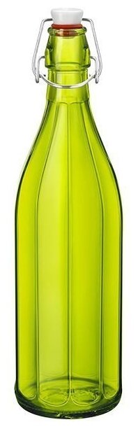 Бутылка стеклянная с зажимом Oxford (1 л), зеленая 390850MBA321591 Bormioli Rocco