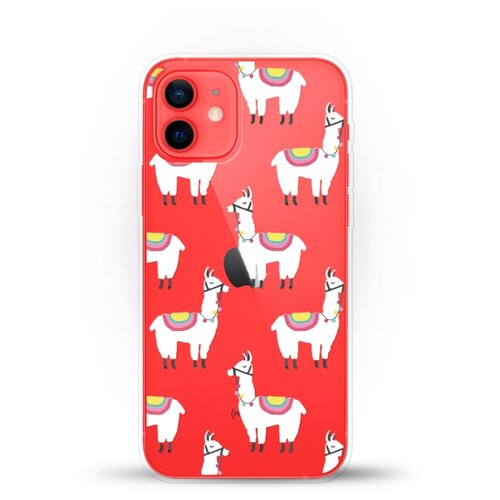 фото Силиконовый чехол белые ламы на apple iphone 12 mini andy & paul