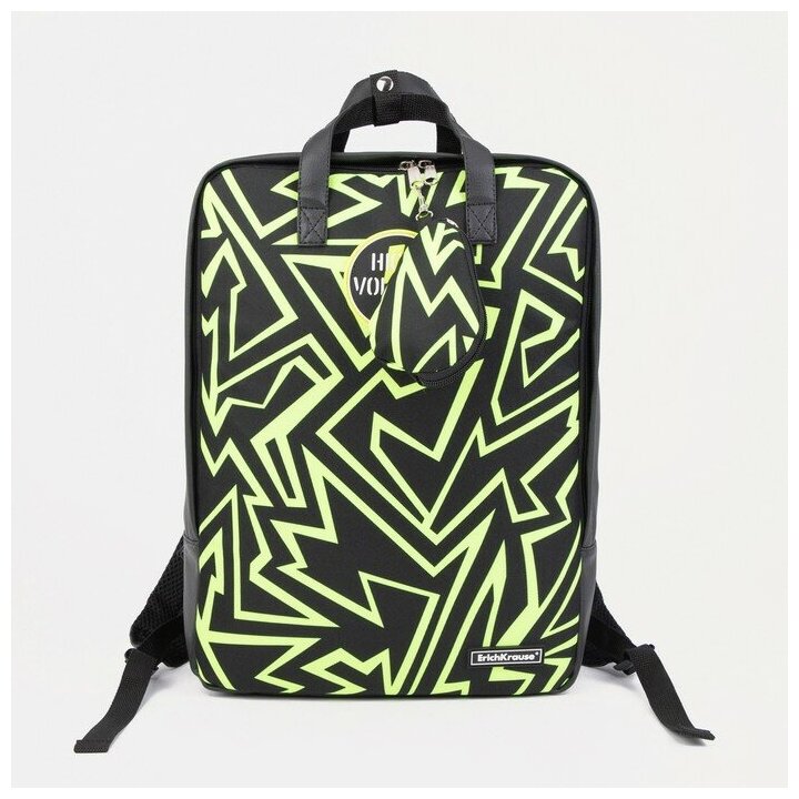 ErichKrause Рюкзак - сумка, кошелёк Erich Krause из текстиля, искусственной кожи, цвет зелёный
