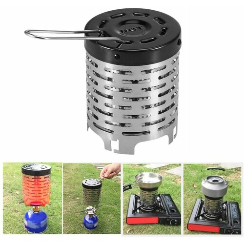 Насадка обогреватель для газовой походной плиты и горелки, теплообменник туристический