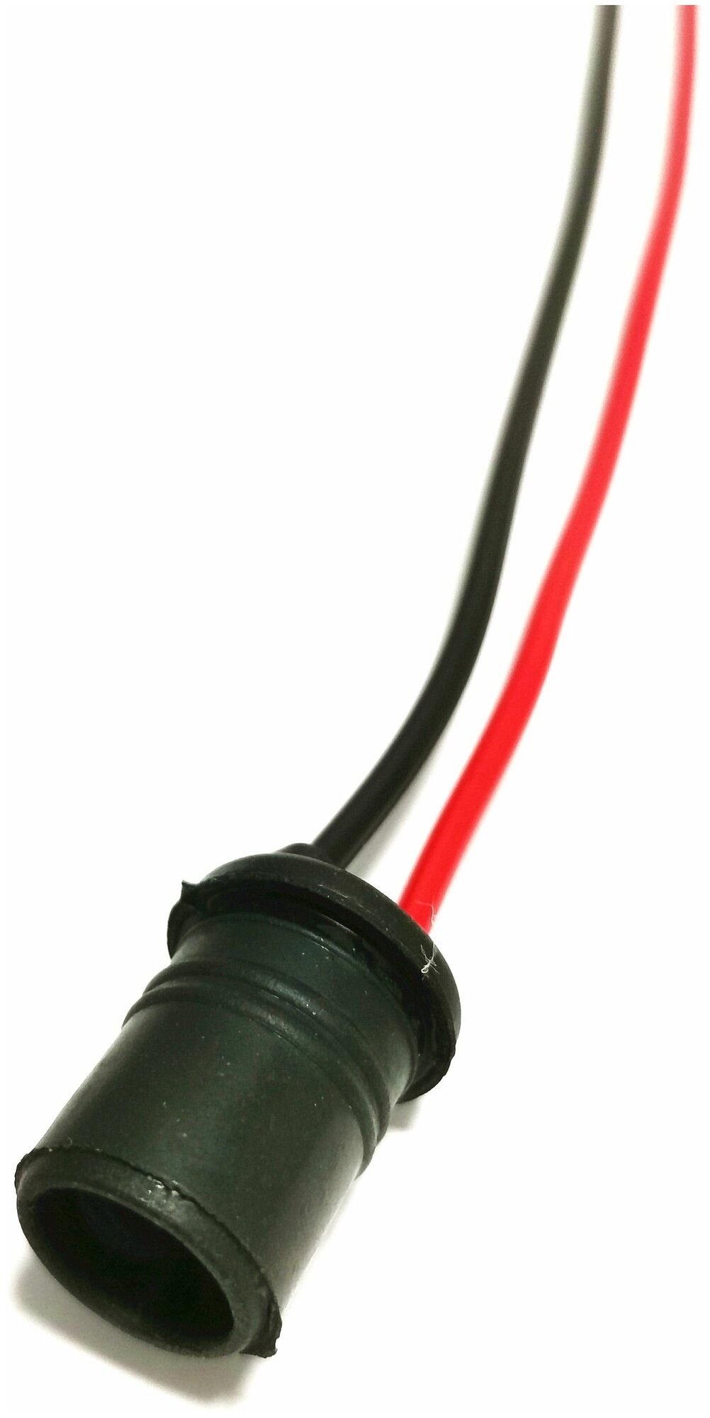 Патрон для лампы T10 W5W цоколь W2.1x9.5d серый 1шт с проводами
