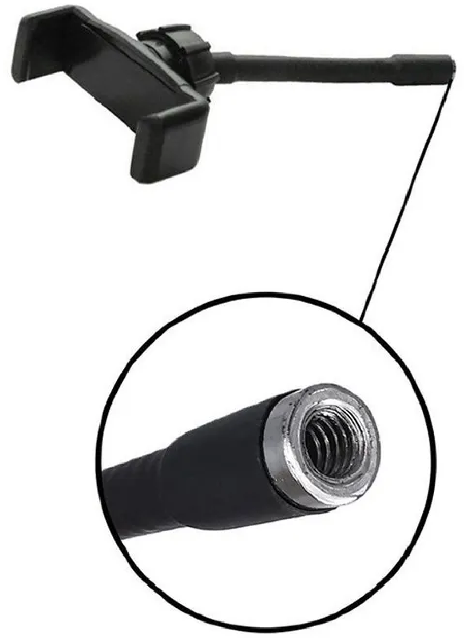 Гибкий держатель для телефона для атива и кольцевой лампы внутренняя резьба 1/4 Длина 17 Черный