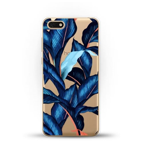 фото Силиконовый чехол синие листья на honor 7s andy & paul