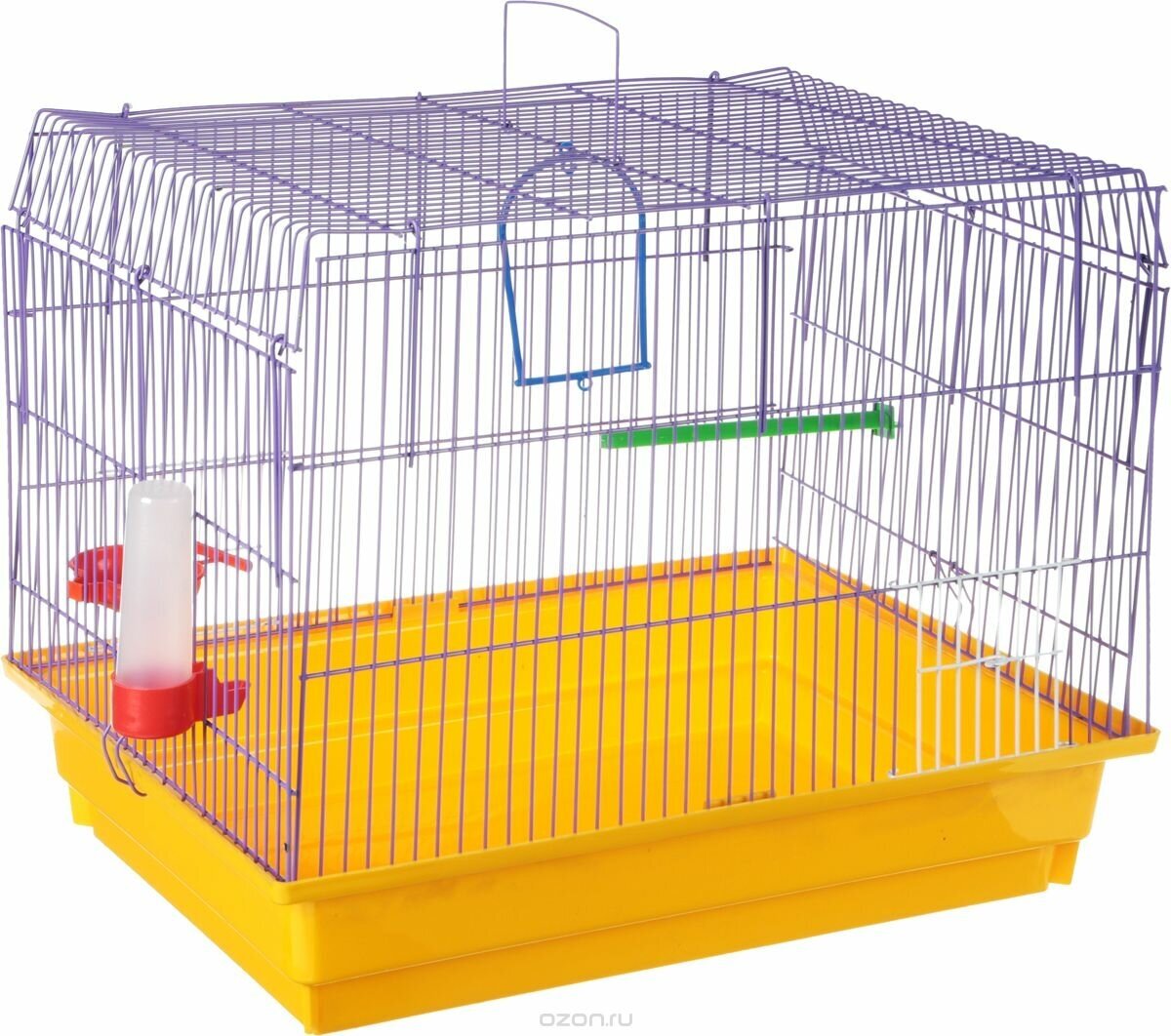 Клетка для птиц, попугаев большая 50*35*40 см, цвет микс - фотография № 3
