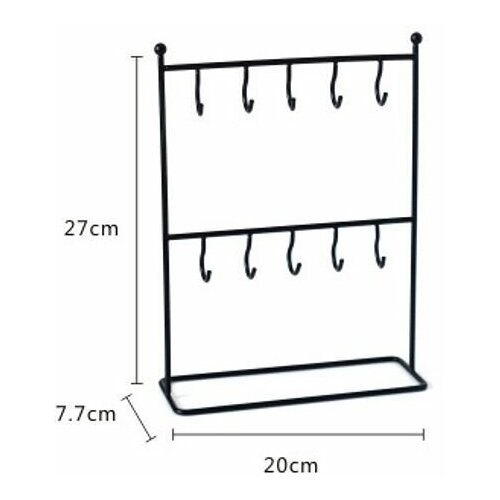 Подставка металлическая для ювелирных украшений, сережек, часов, 27 см, большая