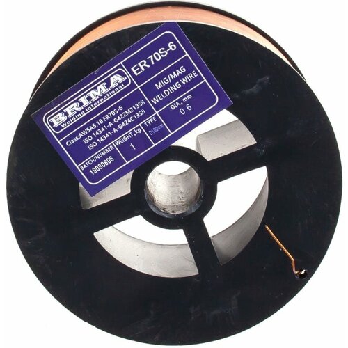 Проволока сварочная ER-70S-6 06 мм 1 кг BRIMA 513₽