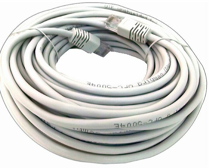 Патч-корд UTP CAT5e 20м Cablexpert PP12-20M RJ-45 кабель - серый