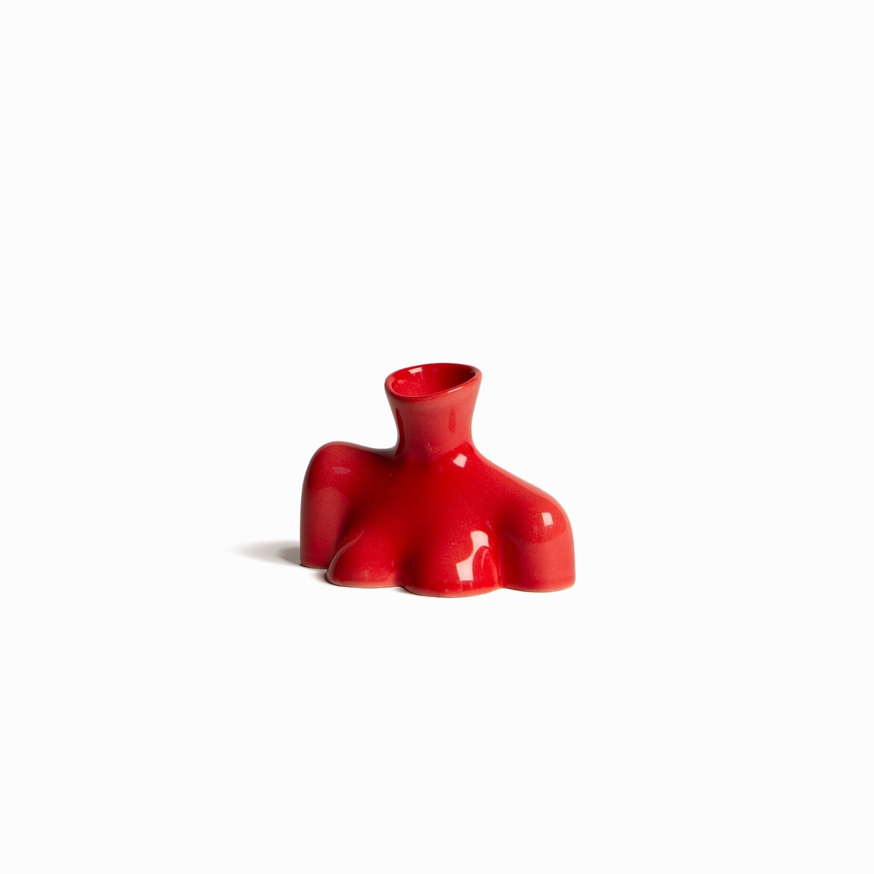 Керамический подсвечник (бюст) красный от бренда «Пиана» - фотография № 3