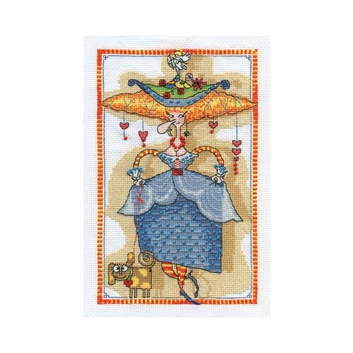 VK-1380 Набор для вышивания PANNA 'Дамочка с собачкой' наборы для вышивания крестом серия вкусные истории пекинский цветок