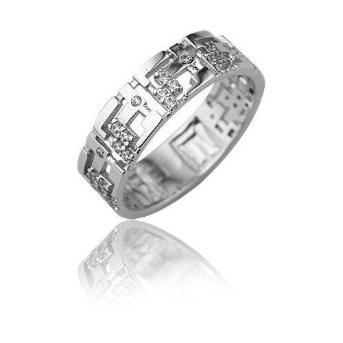 фото Top crystal кольцо с фианитами, серебряное 40445711, размер 19