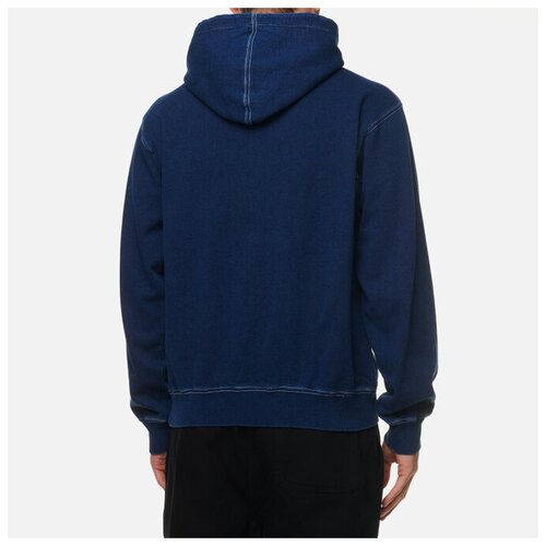 фото Мужская толстовка thisisneverthat indigo dyed hoodie синий , размер l