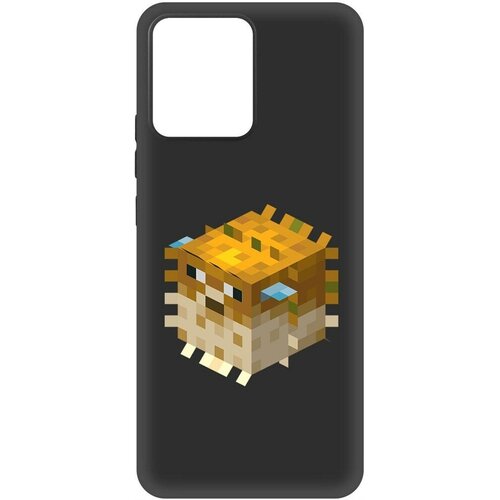 Чехол-накладка Krutoff Soft Case Minecraft-Иглобрюх для Realme Narzo 50i Prime черный чехол накладка krutoff soft case minecraft иглобрюх для realme c30 черный