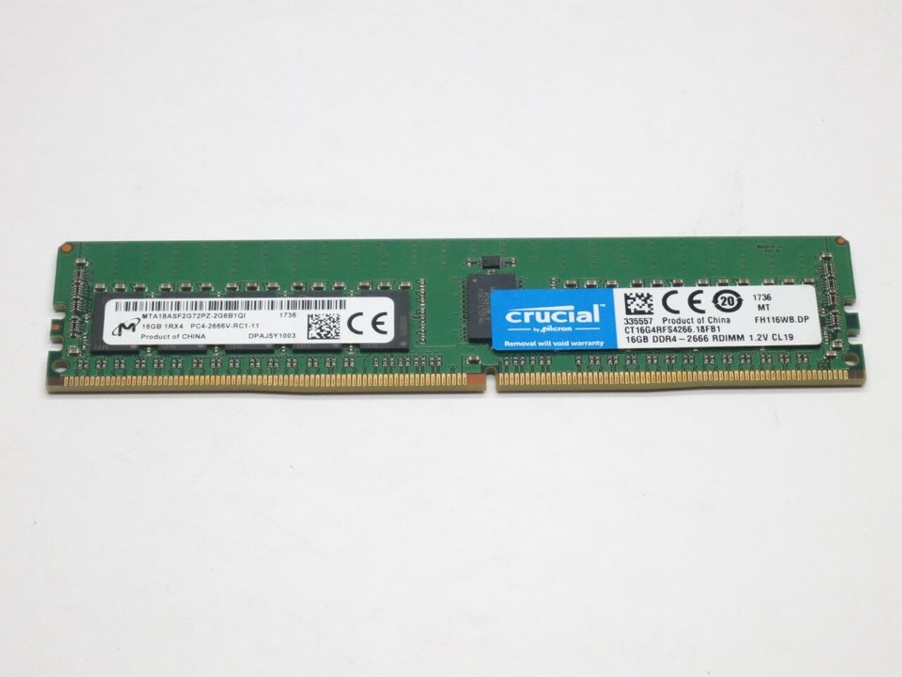 Память DDR4 Crucial 16Gb RDIMM ECC Reg PC4-23400 CL21 2933MHz - фото №6