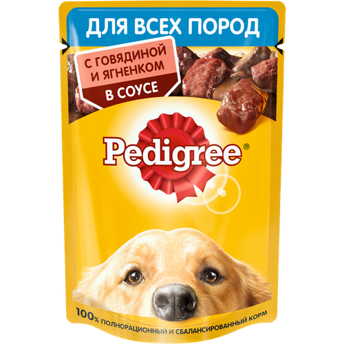 Влажный корм для собак Pedigree говядина, ягненок 1 шт. х 85 г влажный корм для собак pedigree говядина 1 уп х 34 шт х 85 г