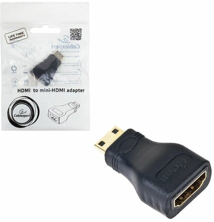 Переходник/адаптер Cablexpert HDMI - mini HDMI (A-HDMI-FC), 0.04 м, черный Gembird - фото №9