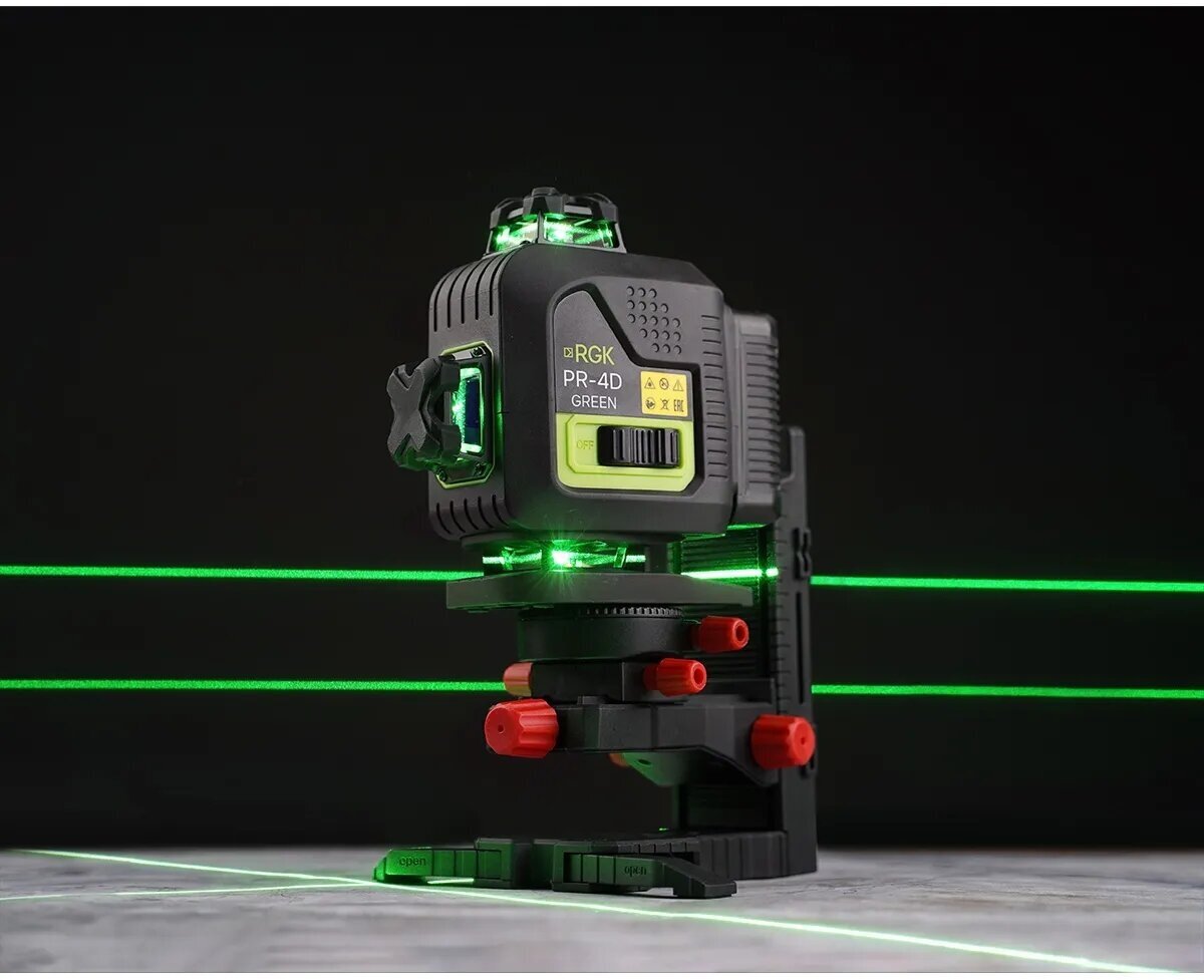 Лазерный уровень RGK PR-4D Green с зеленым лучом - фотография № 9