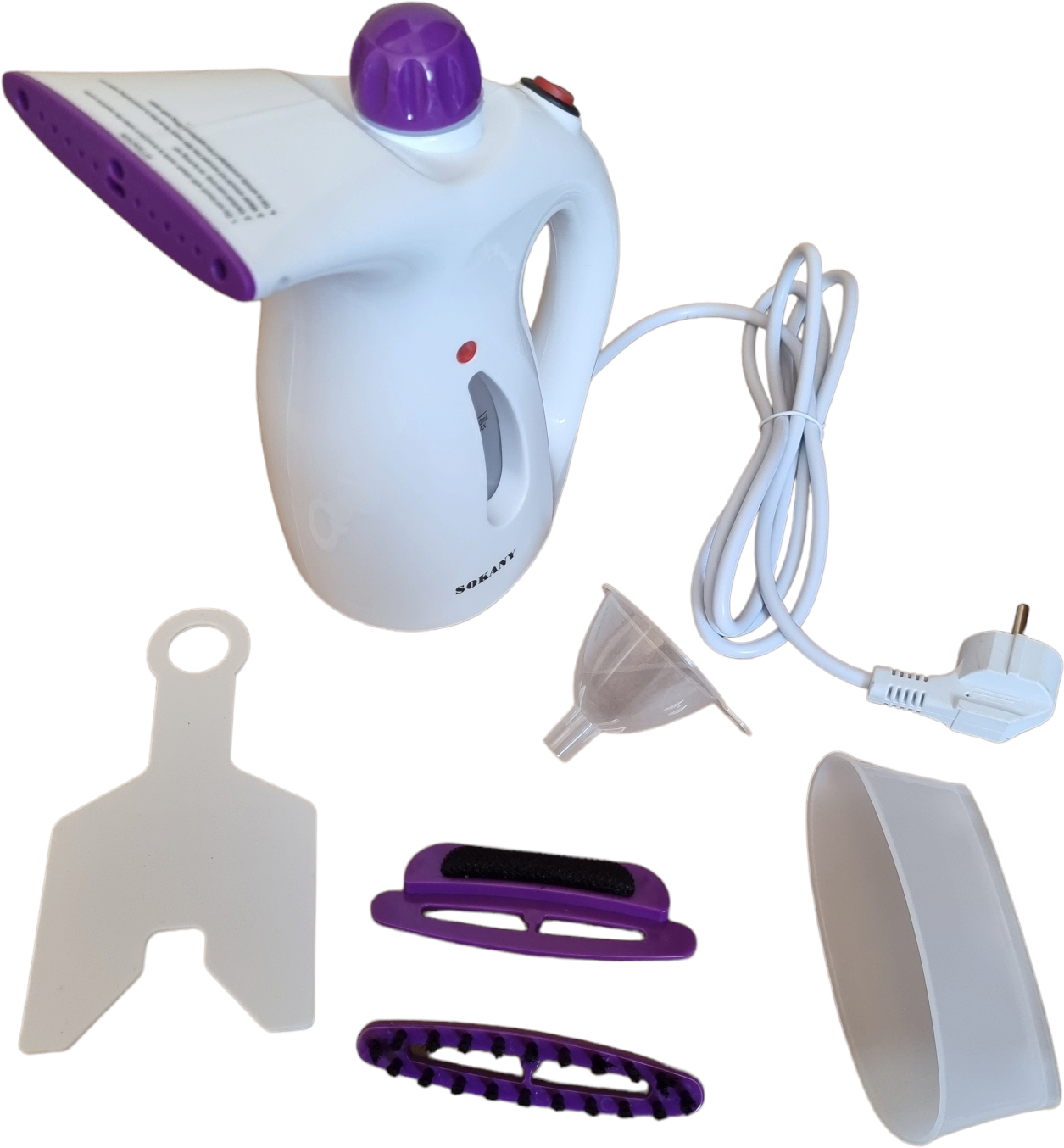 Ручной отпареватель для одежды / отпариватель чайник / парогенератор для обработки / 30m White Фиолетовый - фотография № 1