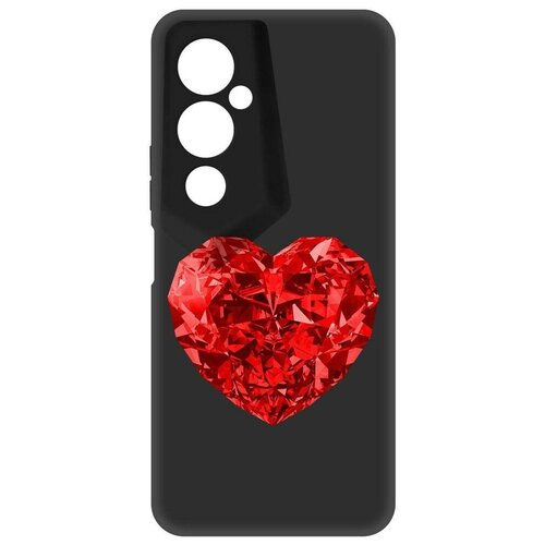 Чехол-накладка Krutoff Soft Case Рубиновое сердце для TECNO Pova 4 Pro черный чехол накладка krutoff soft case рубиновое сердце для tecno pop 7 черный
