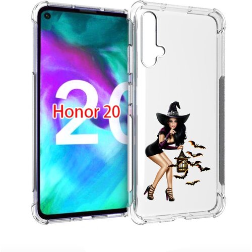 Чехол задняя-панель-накладка-бампер MyPads девушка-ведьма женский для Huawei Honor 20/Honor 20S(Китайская версия YAL-AL50) противоударный