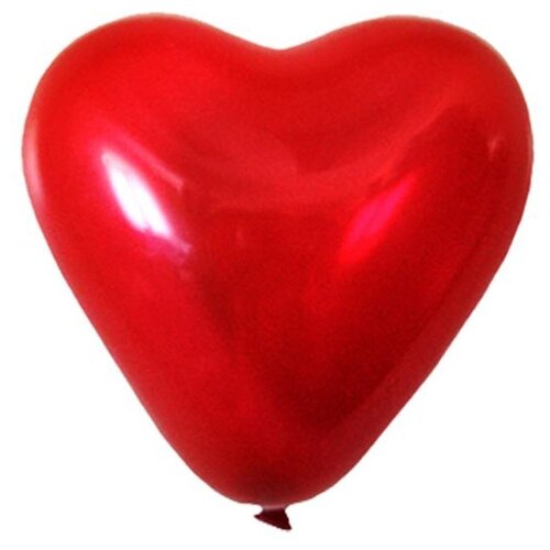 фото Шар латексный 5", сердце, декоратор, цвет ярко-красный. набор 100 шт. latex occidental